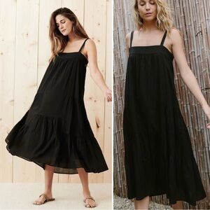 Jenni Kayne Summer Tiered Dress Black size small